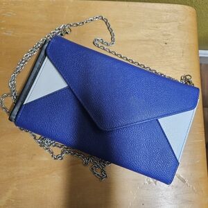 Chic Blue and White Women's Clutch